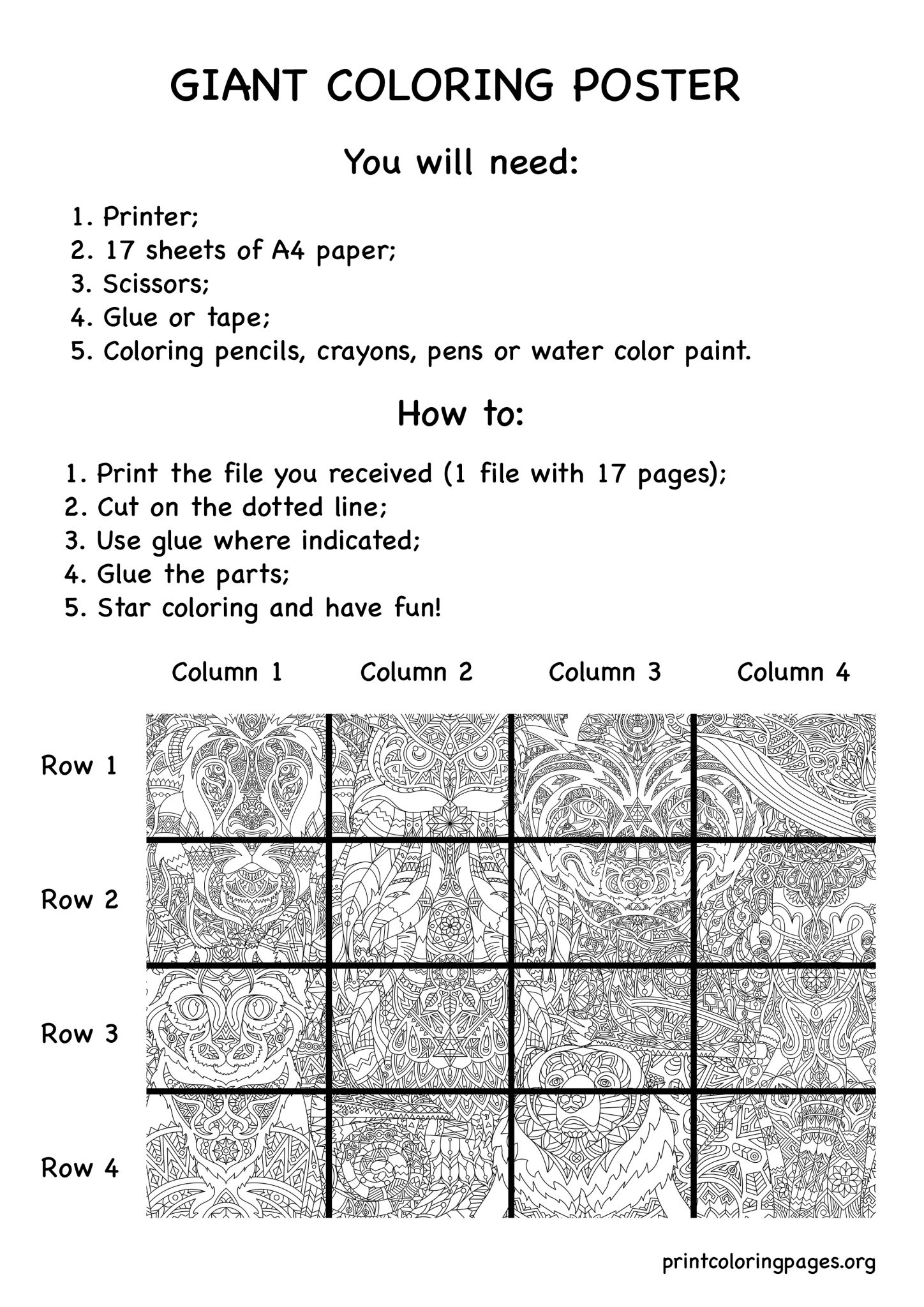 55 Coloring Posters For Adults 37