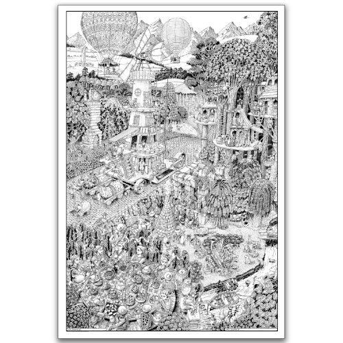 55 Coloring Posters For Adults 7