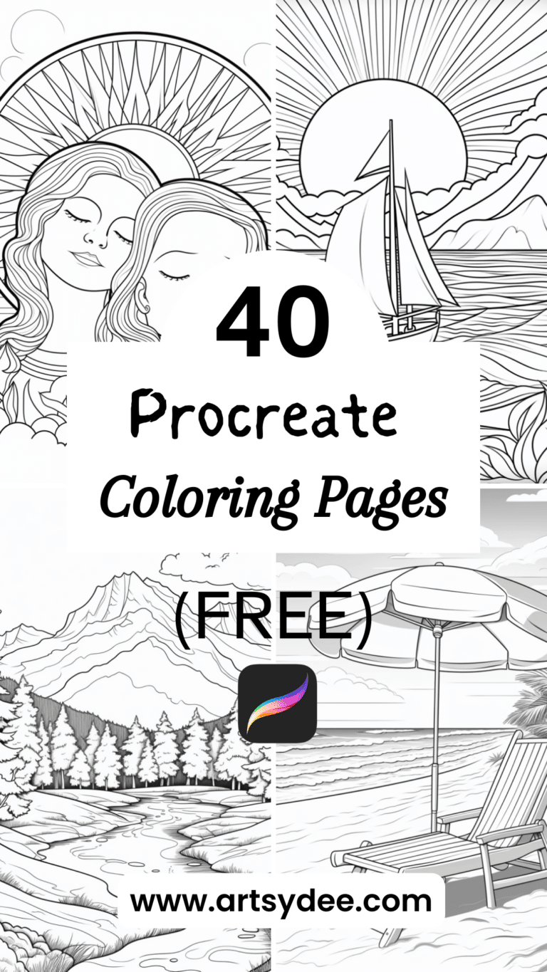55 Free Procreate Colouring Pages 22