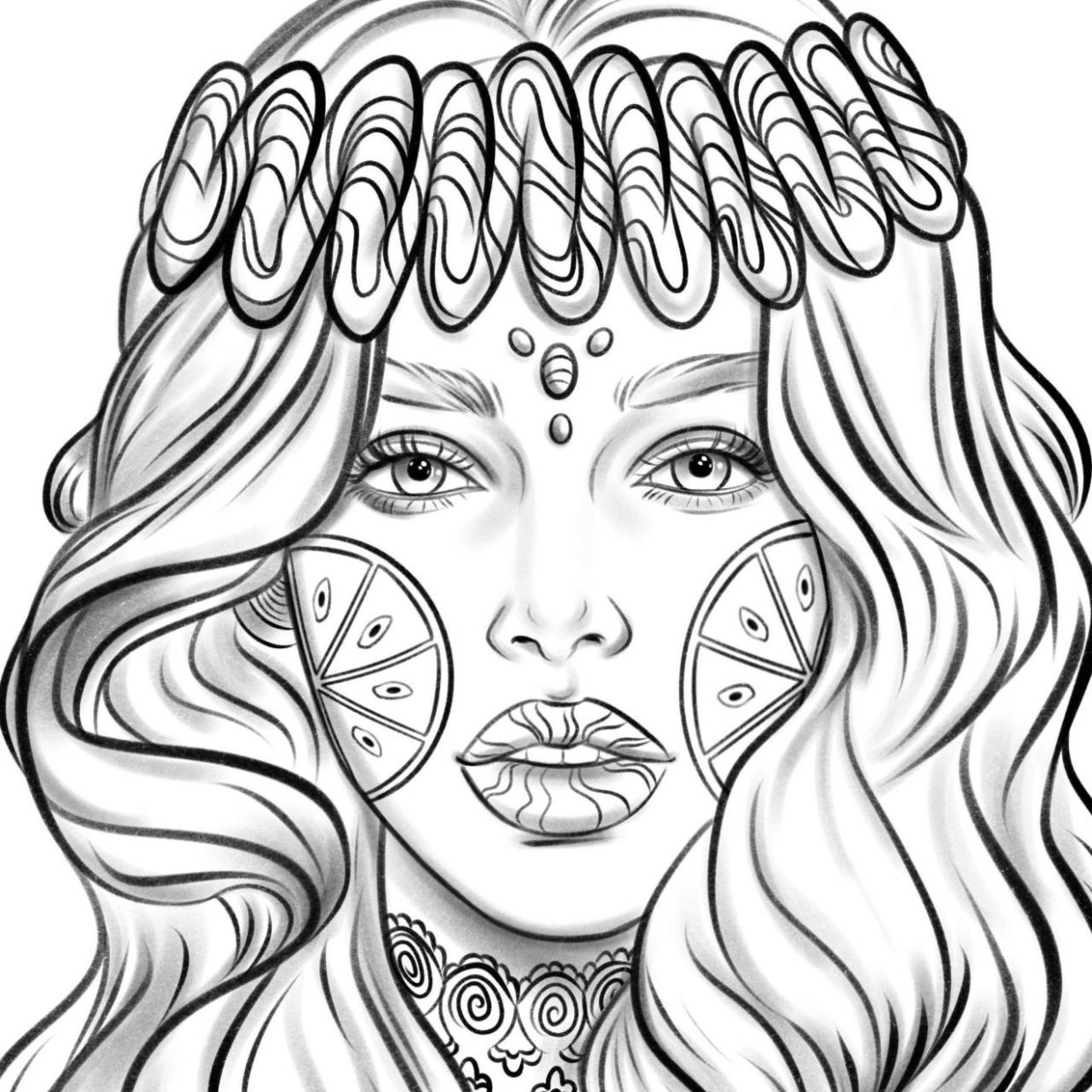 55 Free Procreate Colouring Pages 3