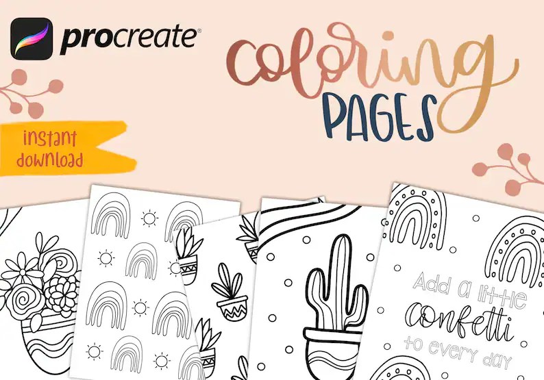 55 Free Procreate Colouring Pages 34