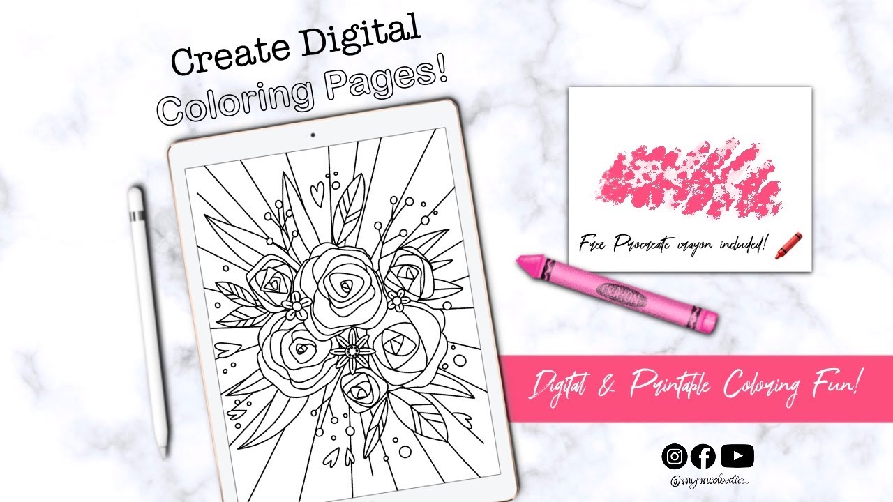 55 Free Procreate Colouring Pages 35