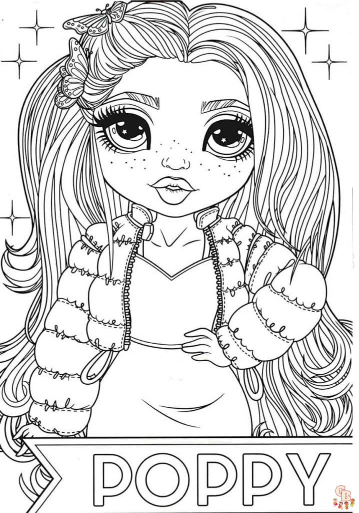 55 Rainbow High Coloring Page 1