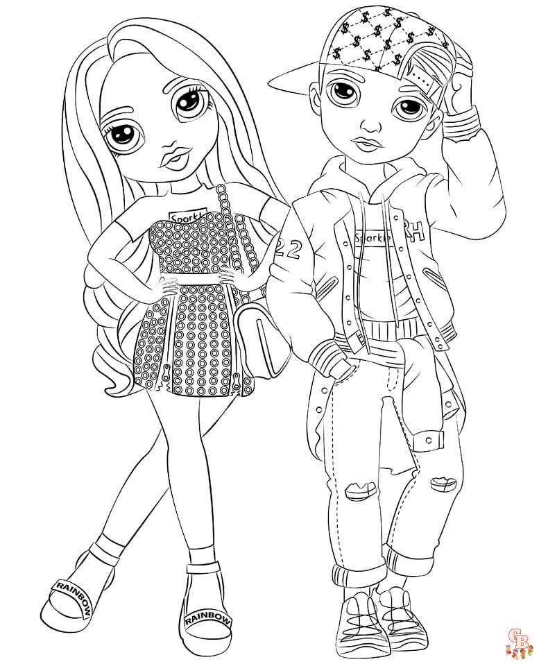 55 Rainbow High Coloring Page 27