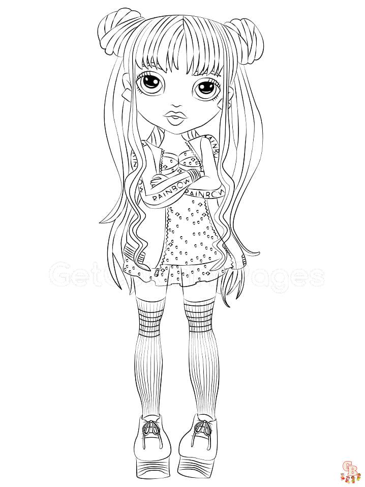 55 Rainbow High Coloring Page 31