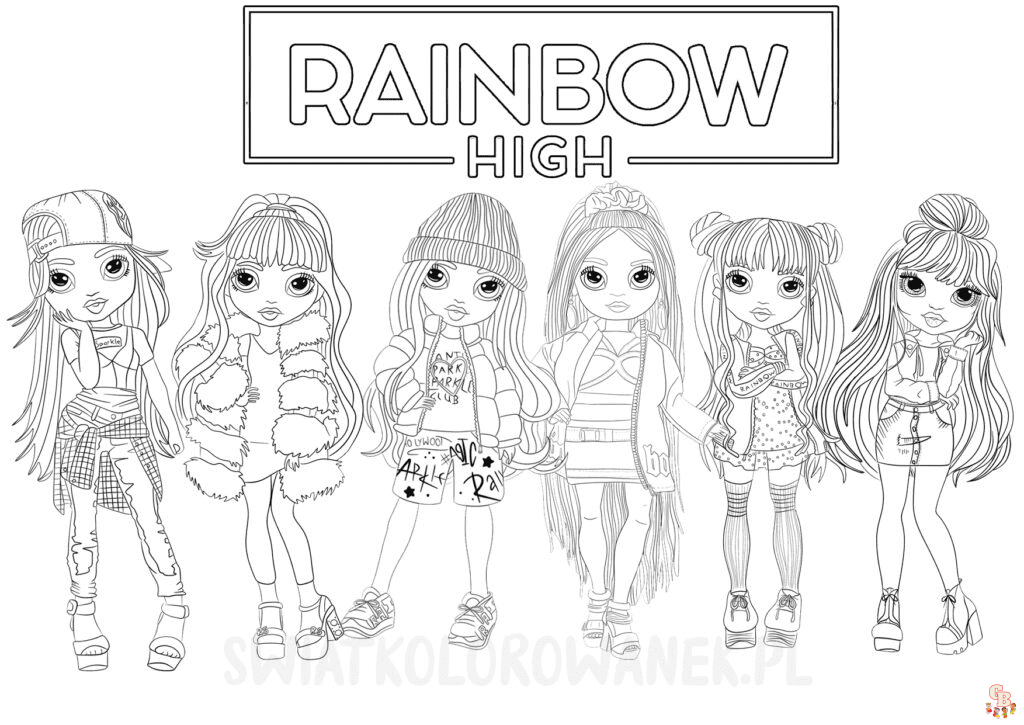 55 Rainbow High Coloring Page 37