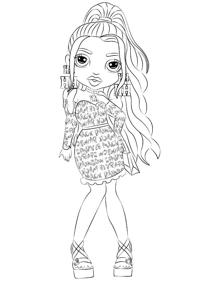55 Rainbow High Coloring Page 43