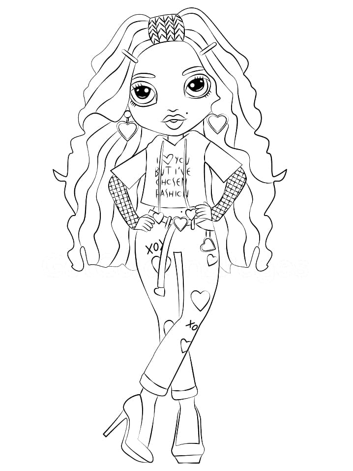 55 Rainbow High Coloring Page 46