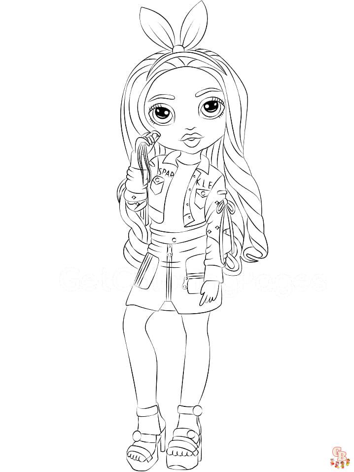 55 Rainbow High Coloring Page 47