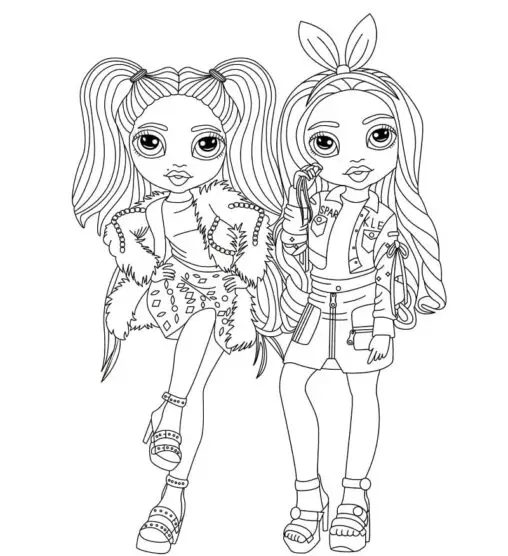 55 Rainbow High Coloring Page 49