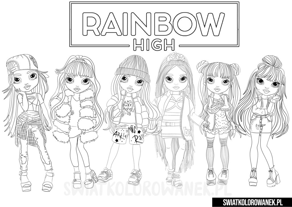 55 Rainbow High Coloring Page 50
