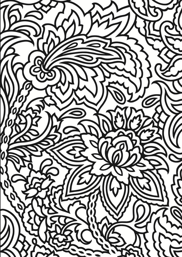 80 Printable Floral Pattern Coloring Pages 12
