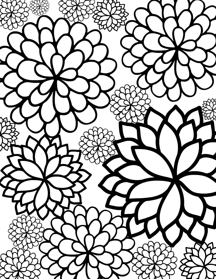 80 Printable Floral Pattern Coloring Pages 14