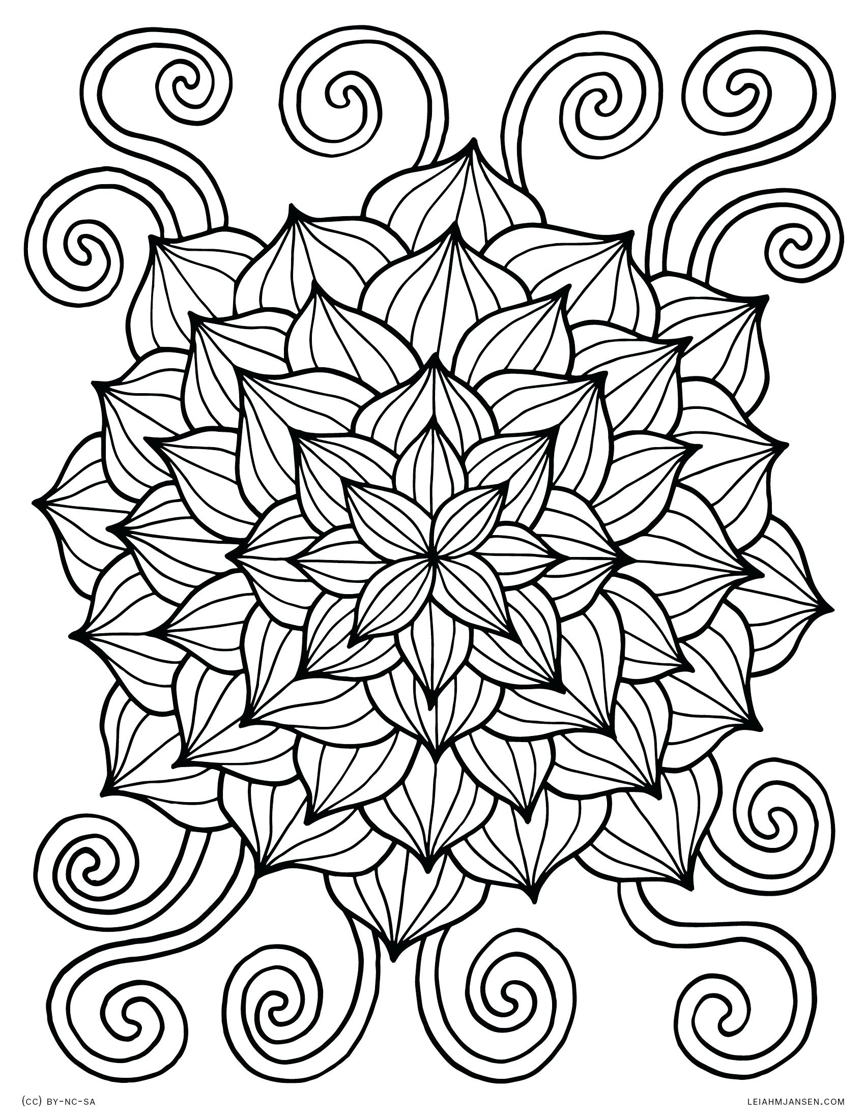 80 Printable Floral Pattern Coloring Pages 15