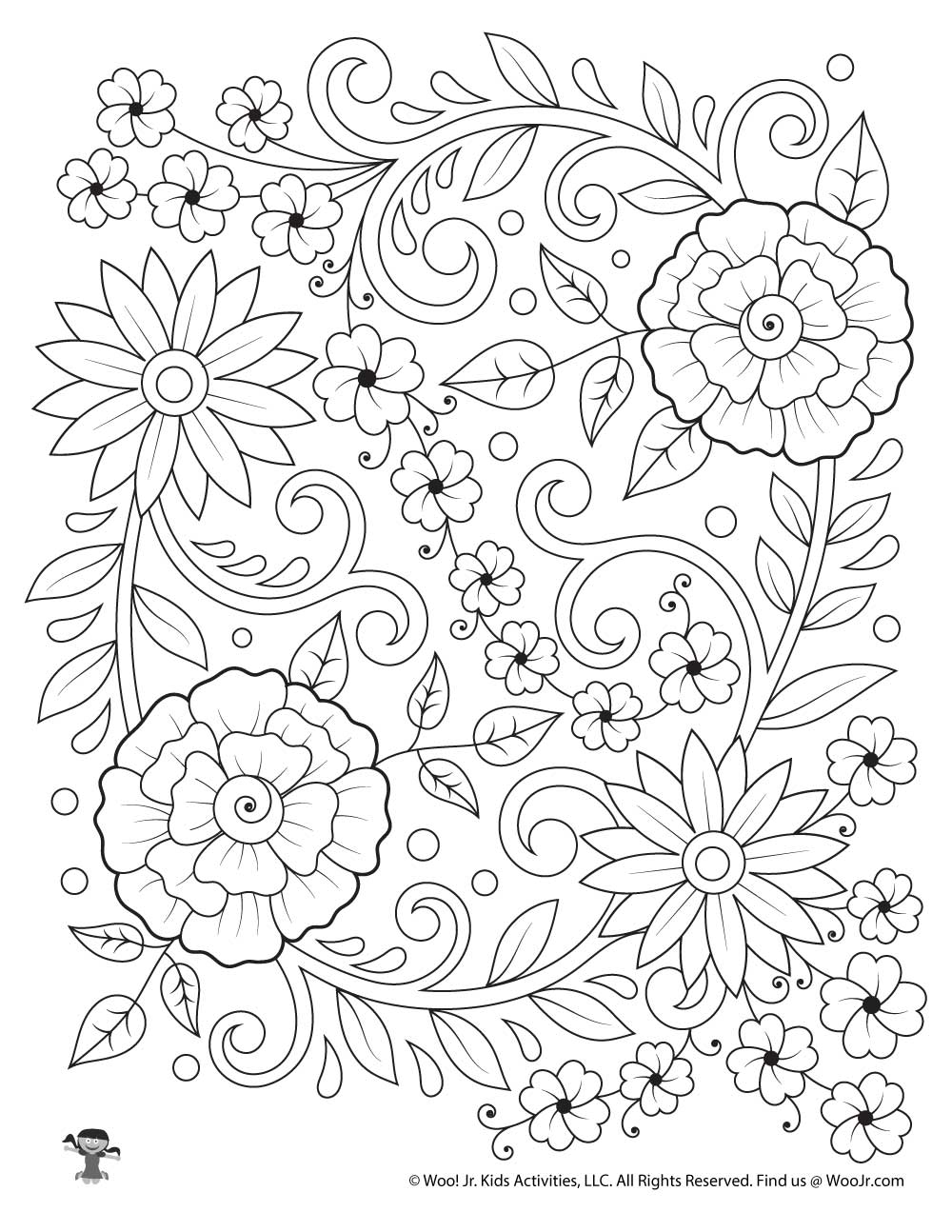 80 Printable Floral Pattern Coloring Pages 19