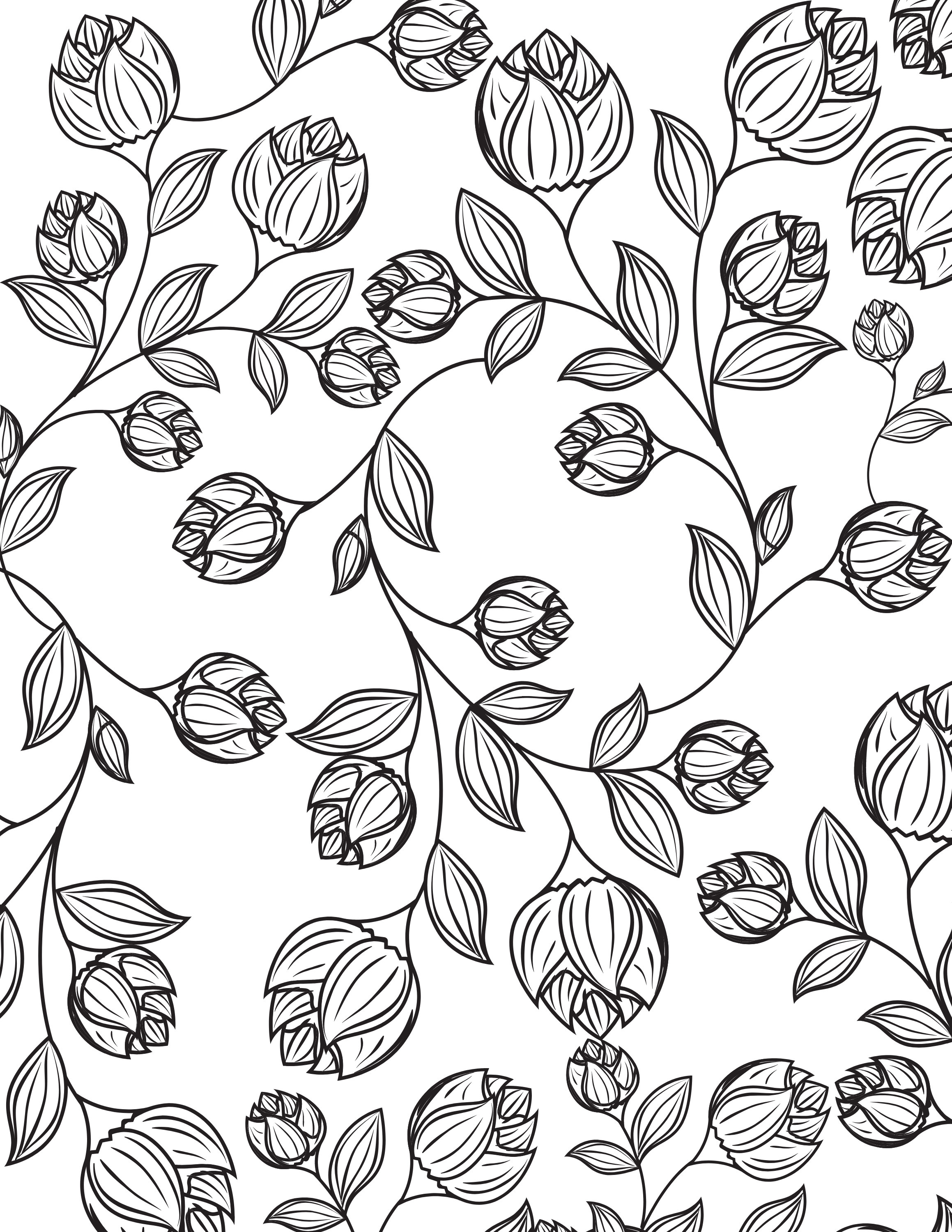 80 Printable Floral Pattern Coloring Pages 2