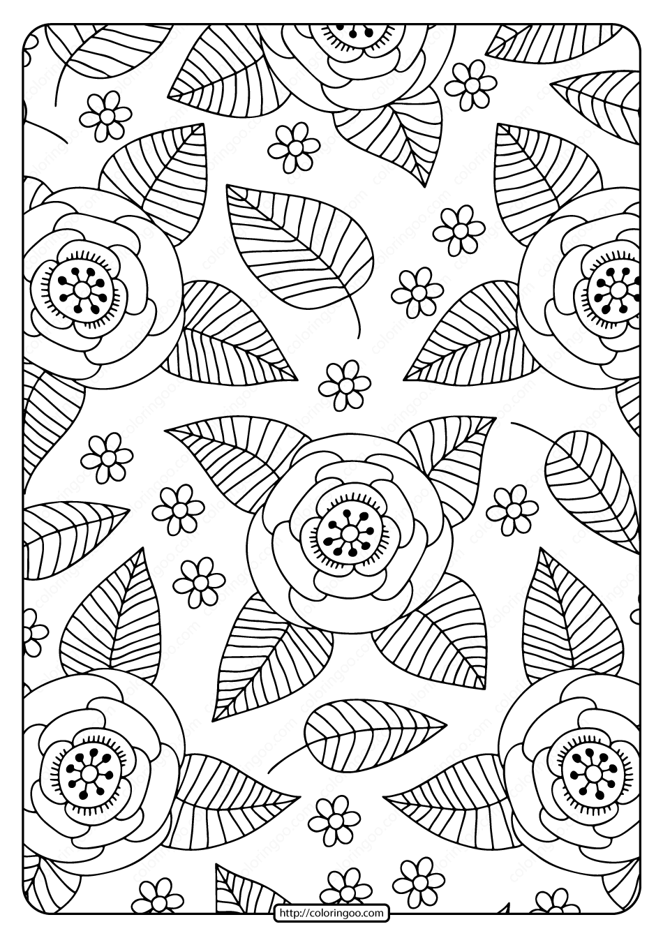 80 Printable Floral Pattern Coloring Pages 26
