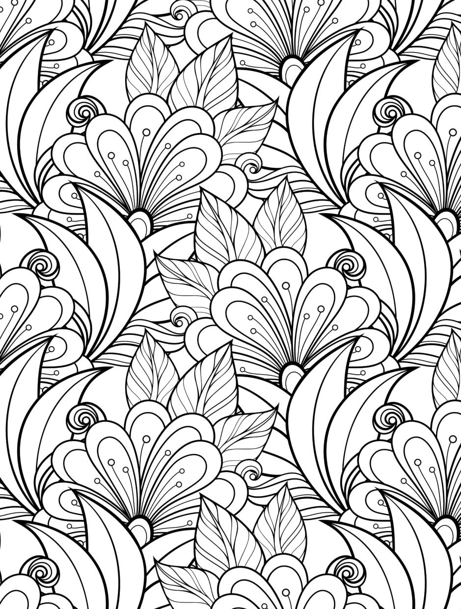 80 Printable Floral Pattern Coloring Pages 31