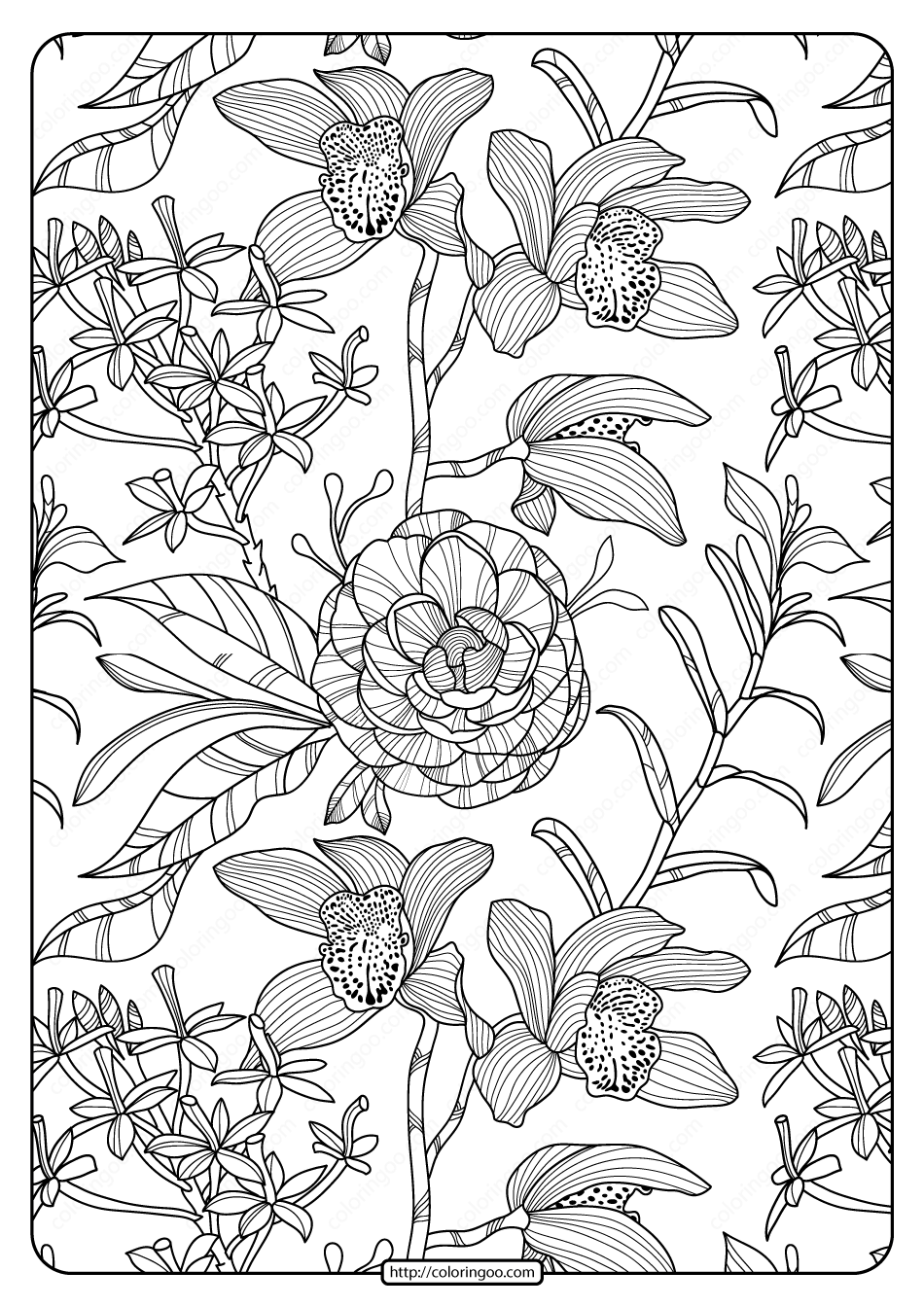 80 Printable Floral Pattern Coloring Pages 34