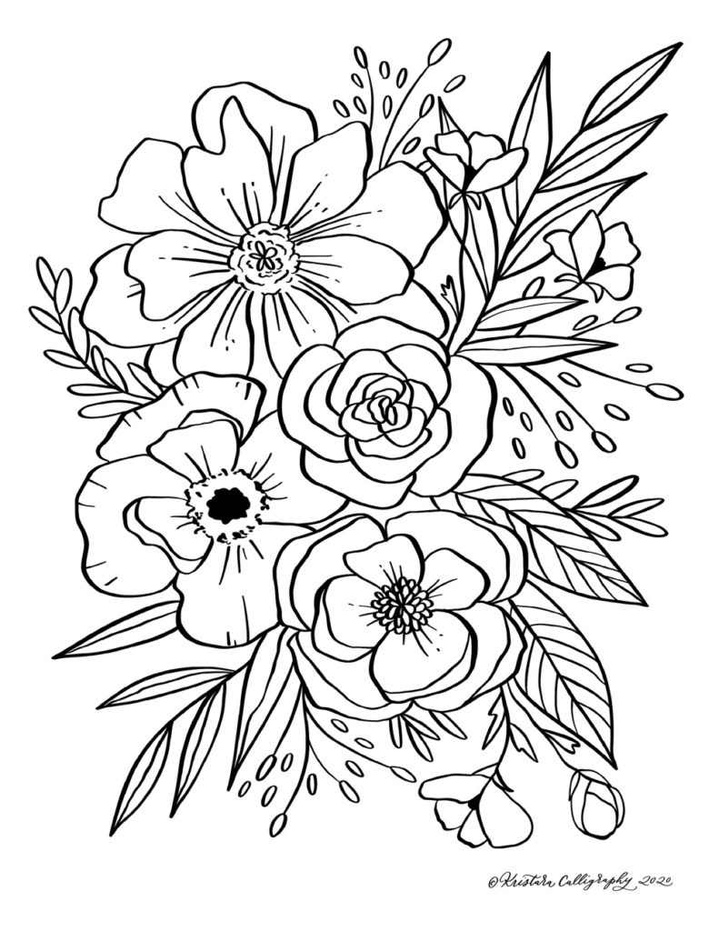 80 Printable Floral Pattern Coloring Pages 40