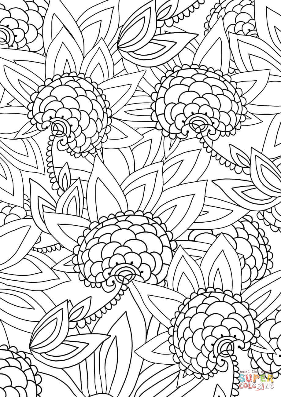 80 Printable Floral Pattern Coloring Pages 47