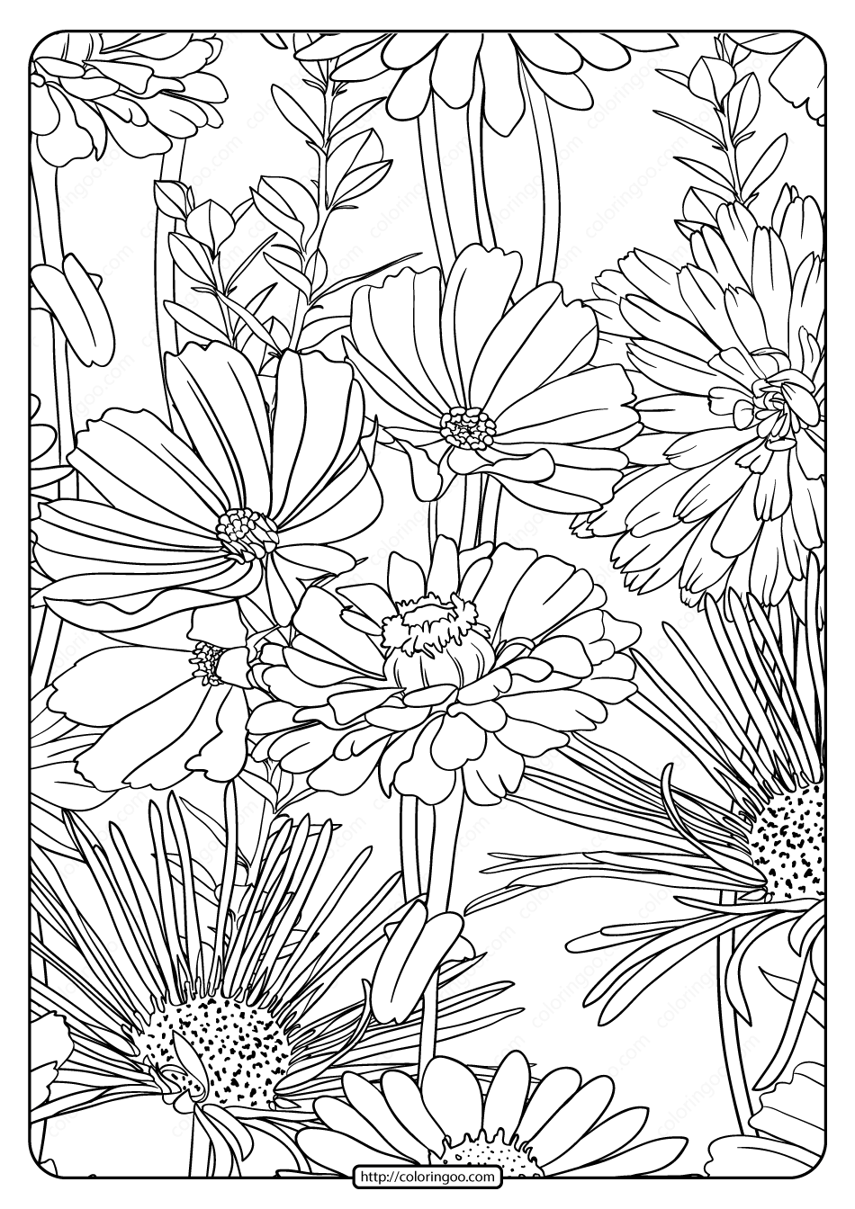 80 Printable Floral Pattern Coloring Pages 54
