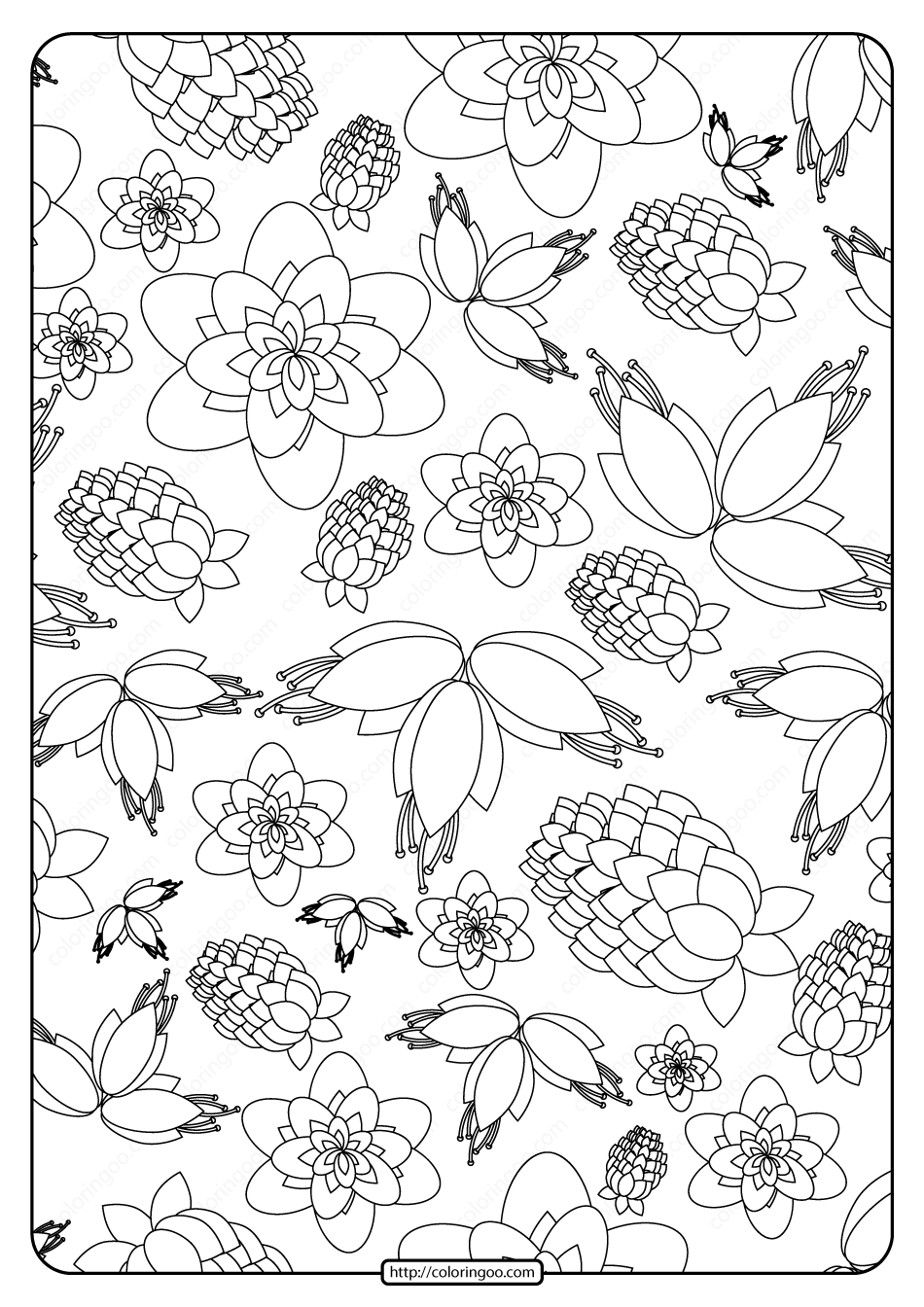 80 Printable Floral Pattern Coloring Pages 55