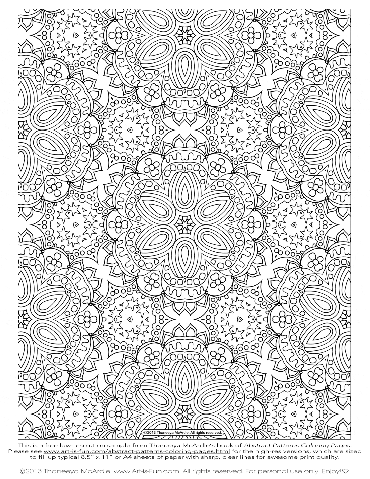 80 Printable Floral Pattern Coloring Pages 6