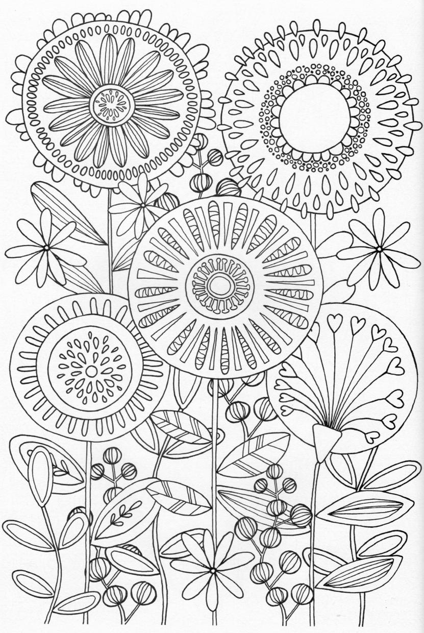 80 Printable Floral Pattern Coloring Pages 61