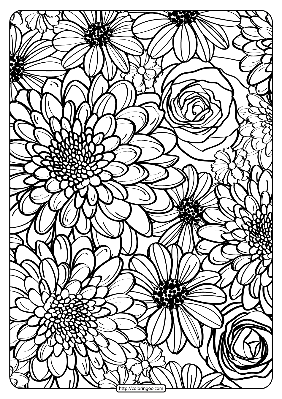 80 Printable Floral Pattern Coloring Pages 74