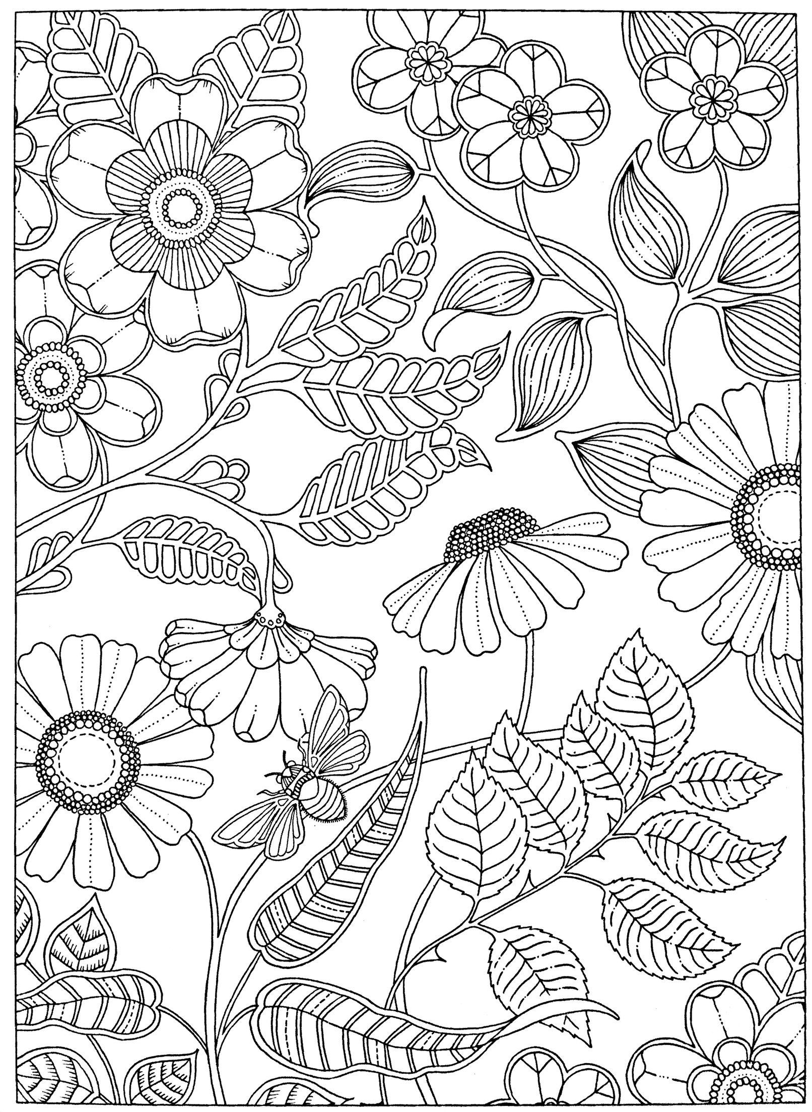 80 Printable Floral Pattern Coloring Pages 76