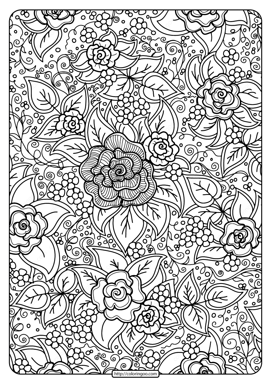 80 Printable Floral Pattern Coloring Pages 77