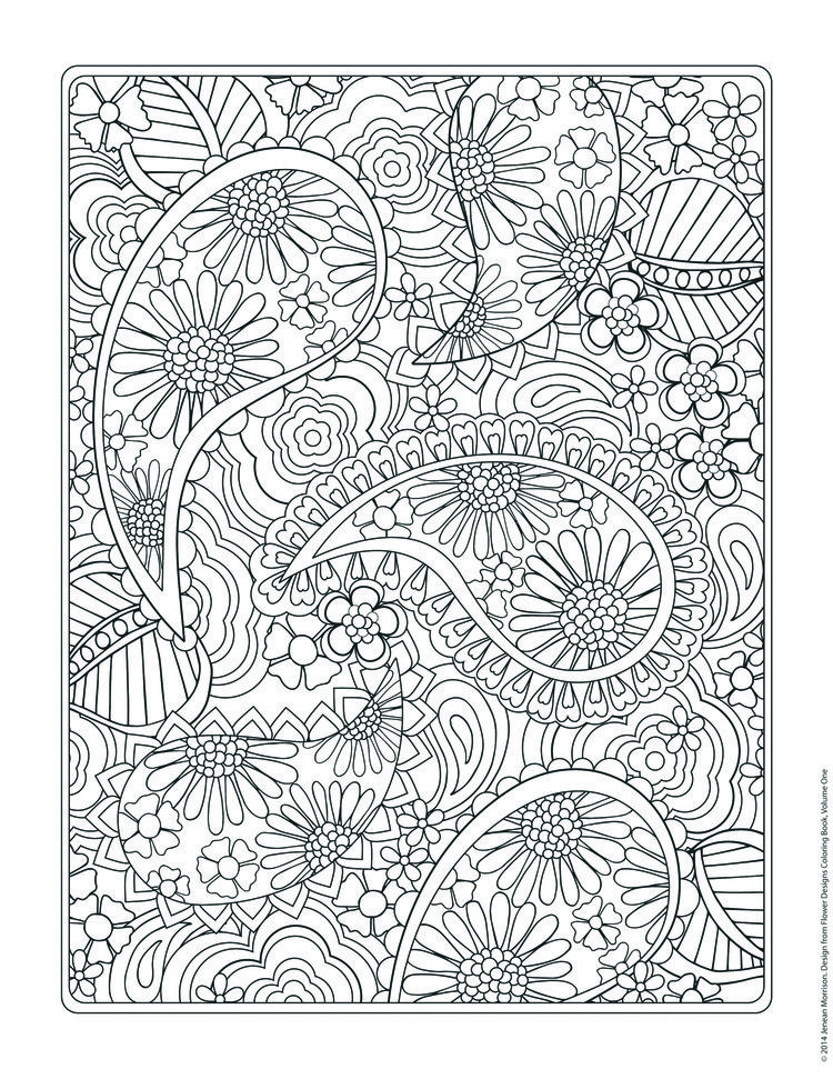 80 Printable Floral Pattern Coloring Pages 8