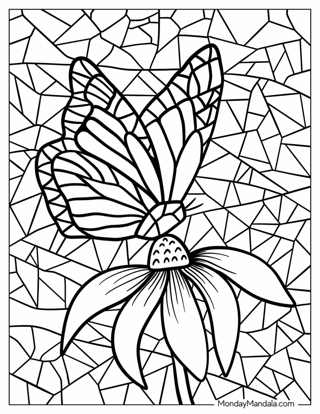 80 Printable Spring Mosaic Coloring Pages 11