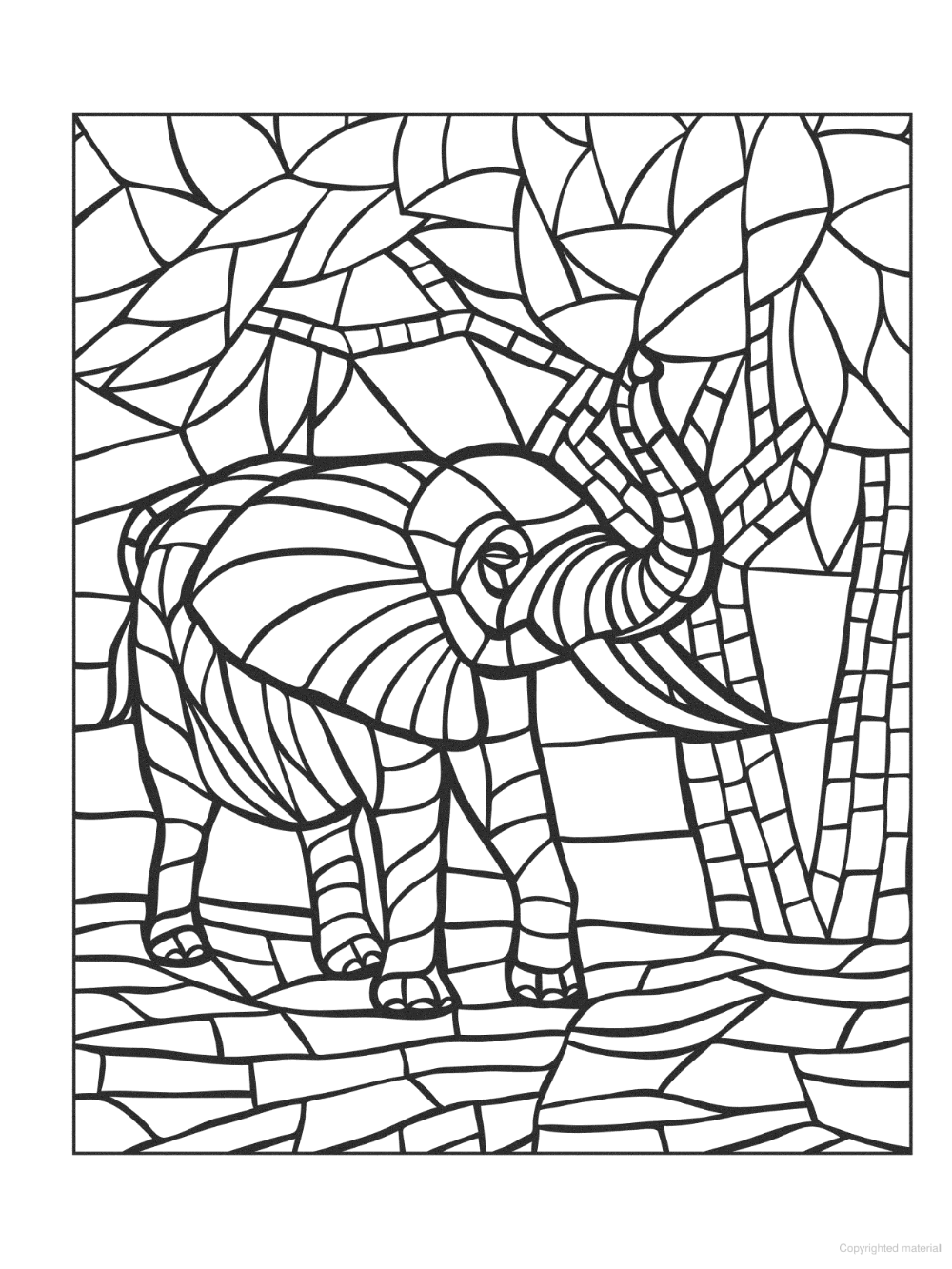 80 Printable Spring Mosaic Coloring Pages 2