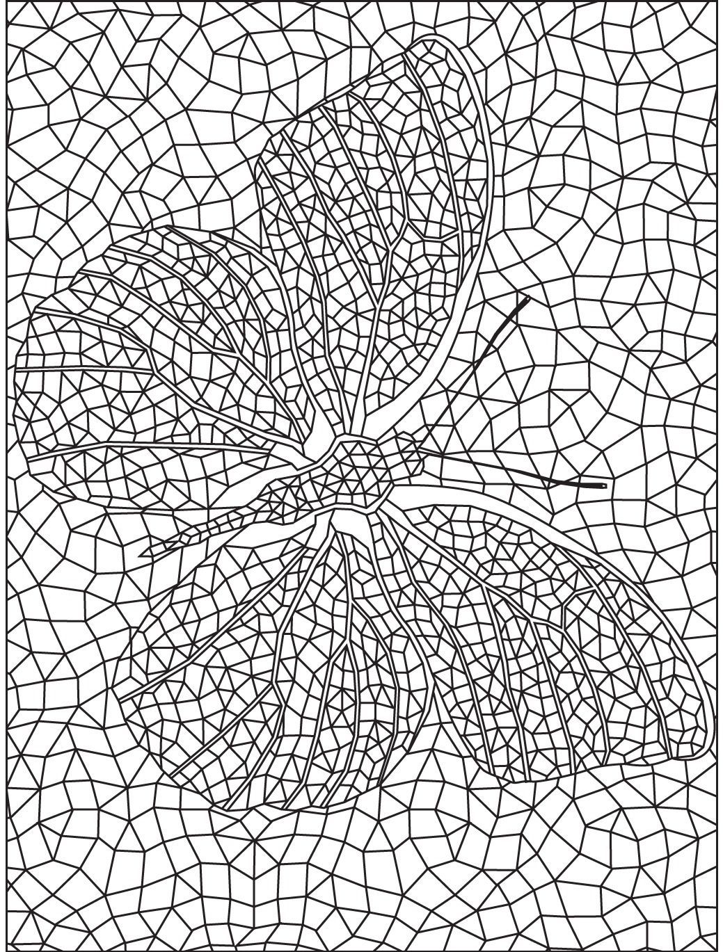 80 Printable Spring Mosaic Coloring Pages 3