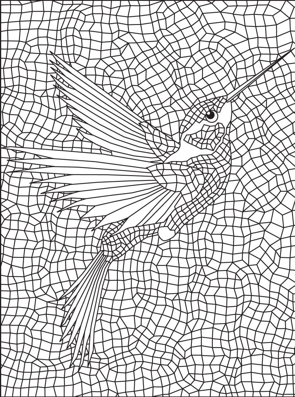 80 Printable Spring Mosaic Coloring Pages 33