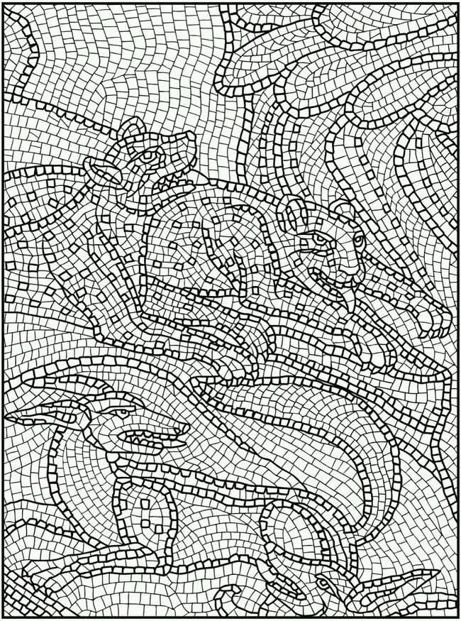 80 Printable Spring Mosaic Coloring Pages 34
