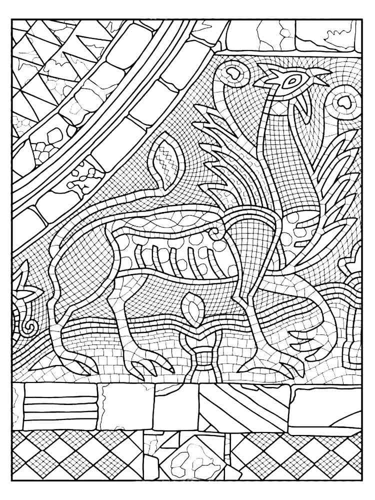 80 Printable Spring Mosaic Coloring Pages 41