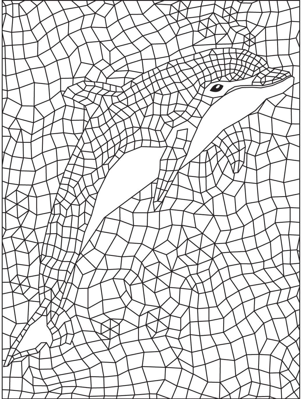 80 Printable Spring Mosaic Coloring Pages 42
