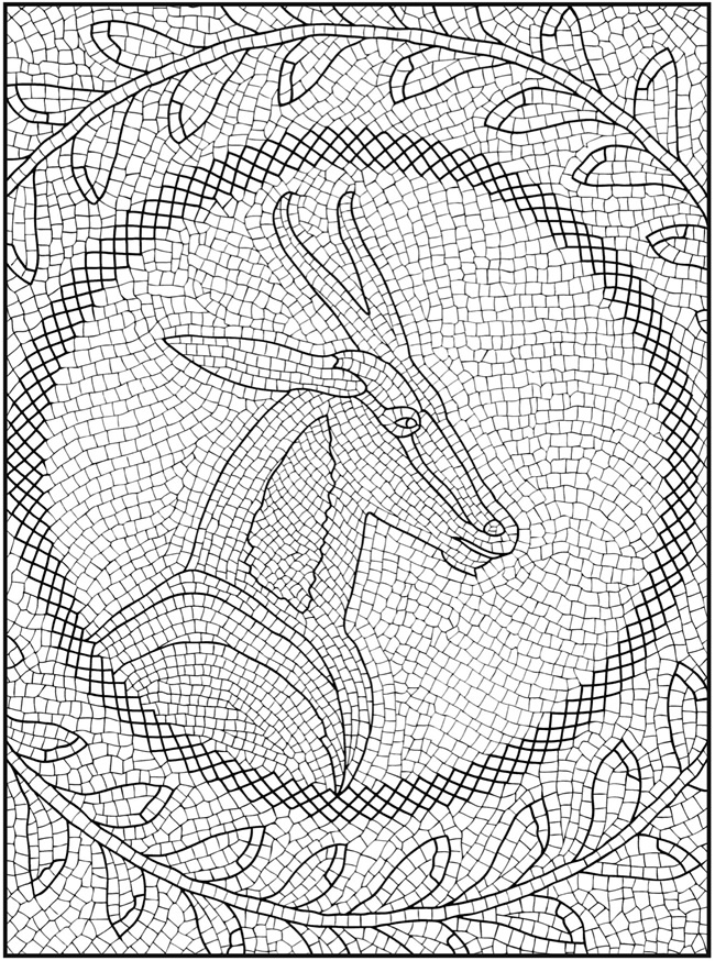 80 Printable Spring Mosaic Coloring Pages 6