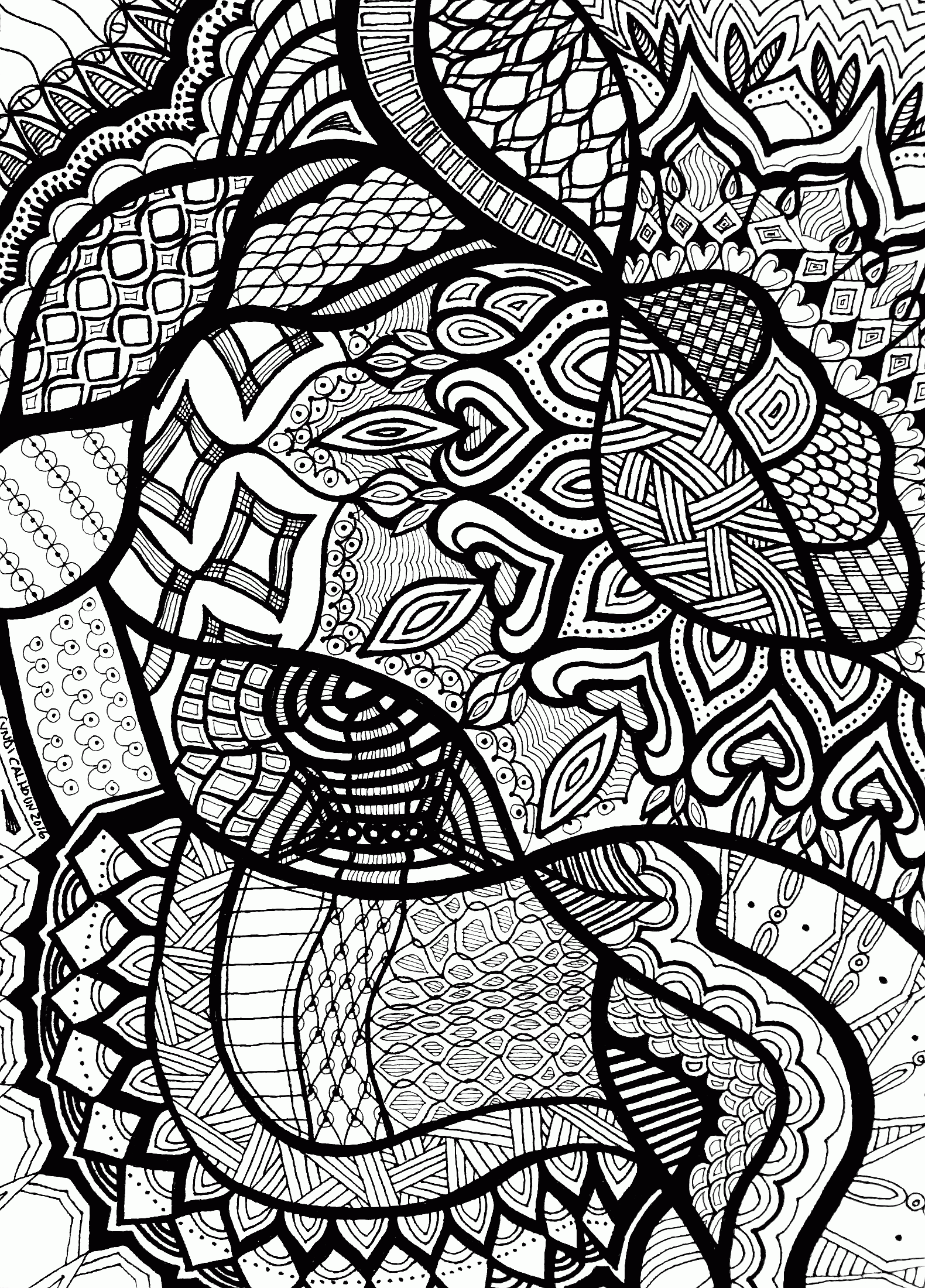 80 Printable Spring Mosaic Coloring Pages 7