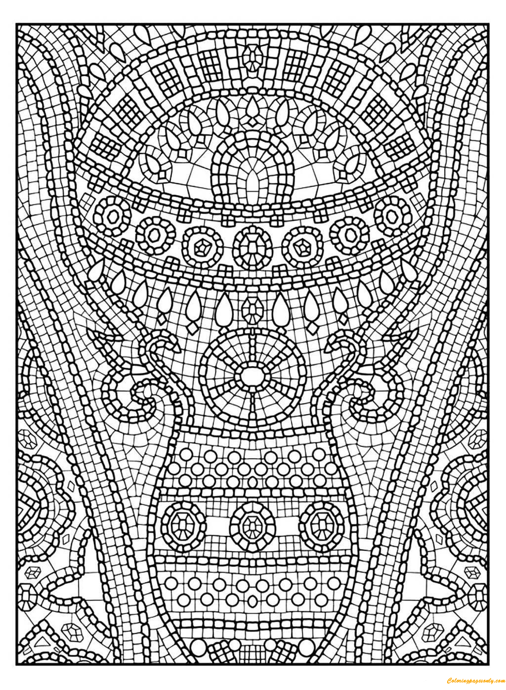 80 Printable Spring Mosaic Coloring Pages 72