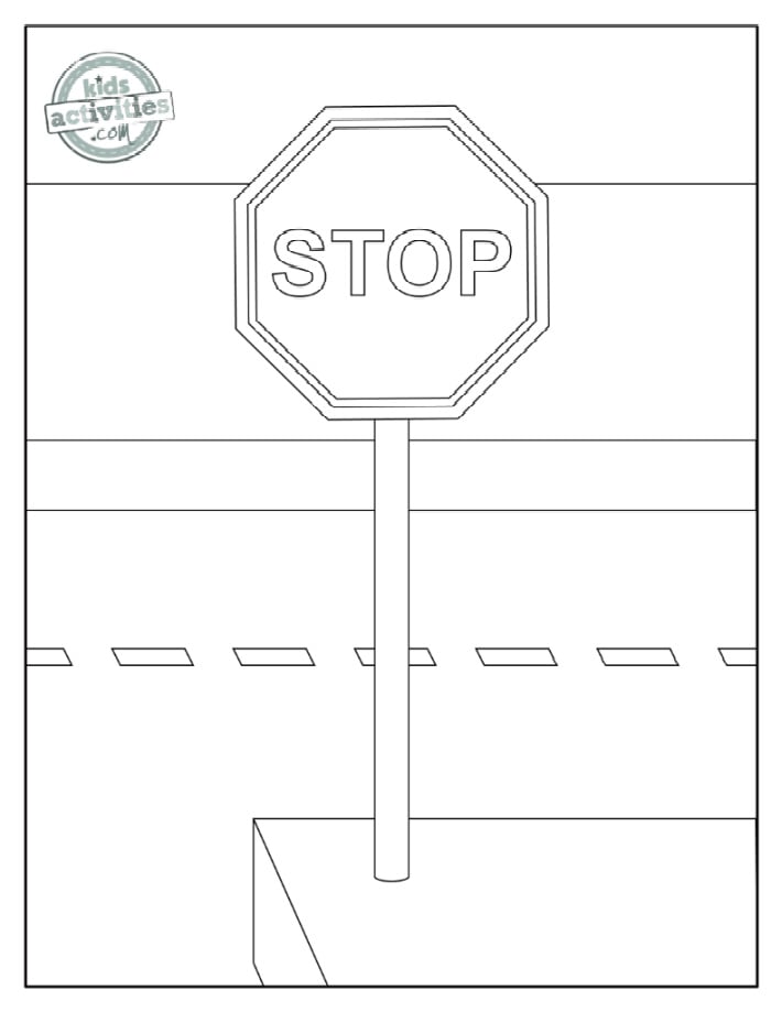 80 Printable Stop Sign Coloring Page 15