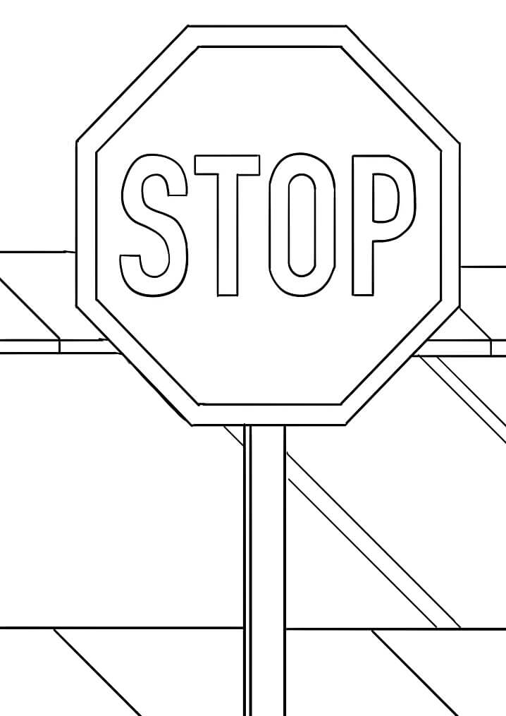 80 Printable Stop Sign Coloring Page 2