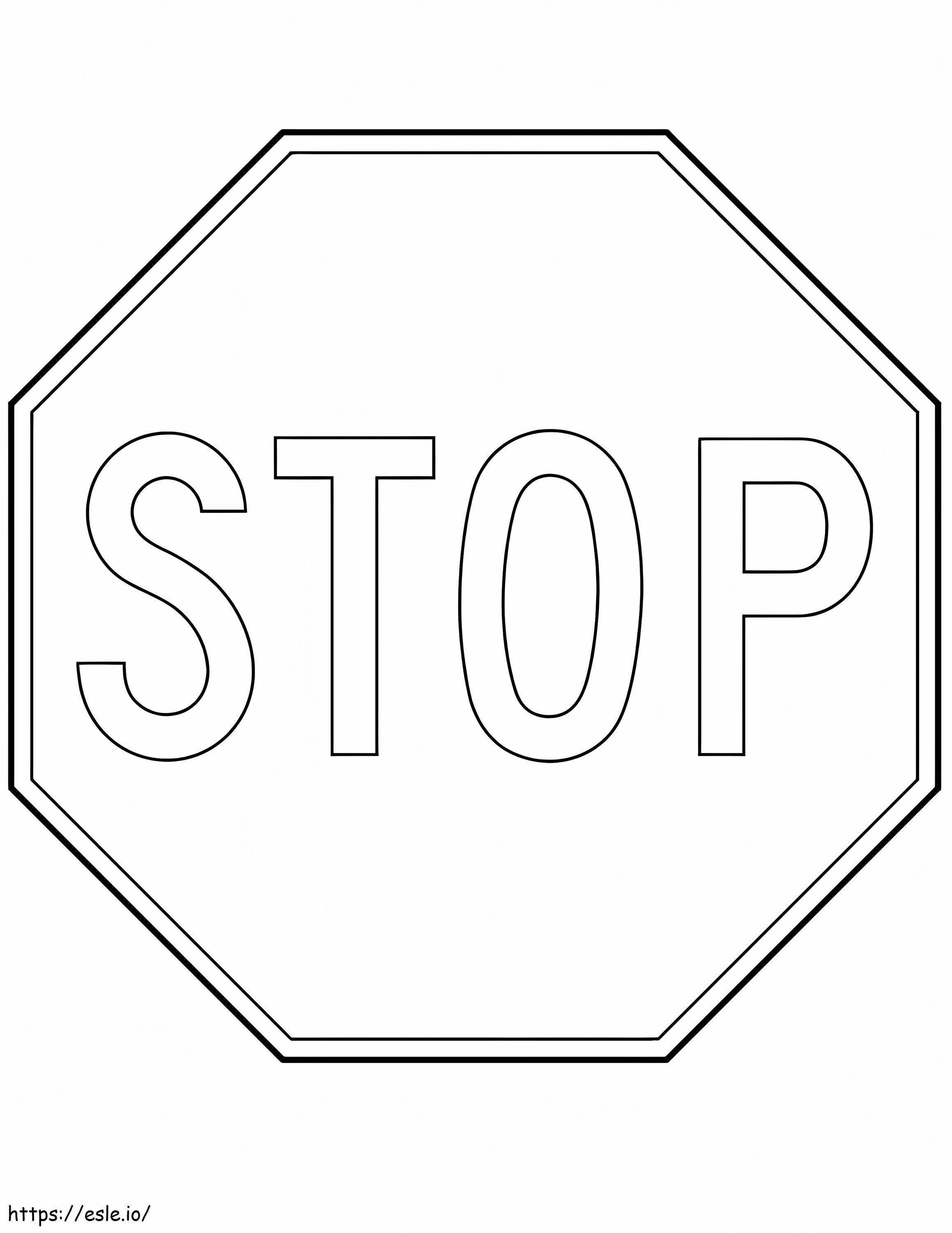 80 Printable Stop Sign Coloring Page 4