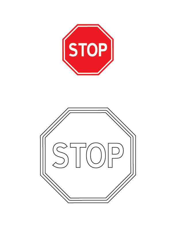 80 Printable Stop Sign Coloring Page 41