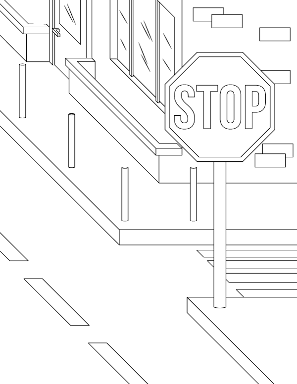 80 Printable Stop Sign Coloring Page 46