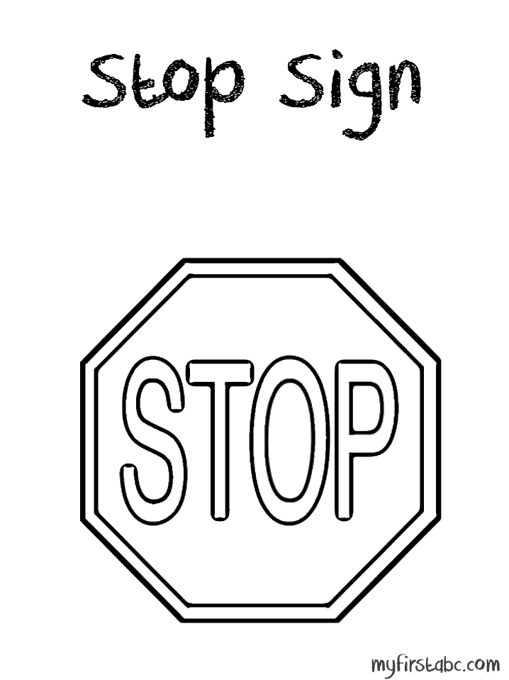80 Printable Stop Sign Coloring Page 54