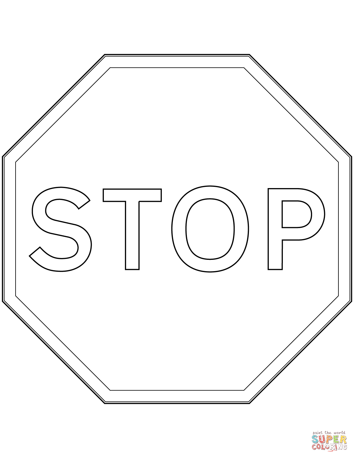 80 Printable Stop Sign Coloring Page 67